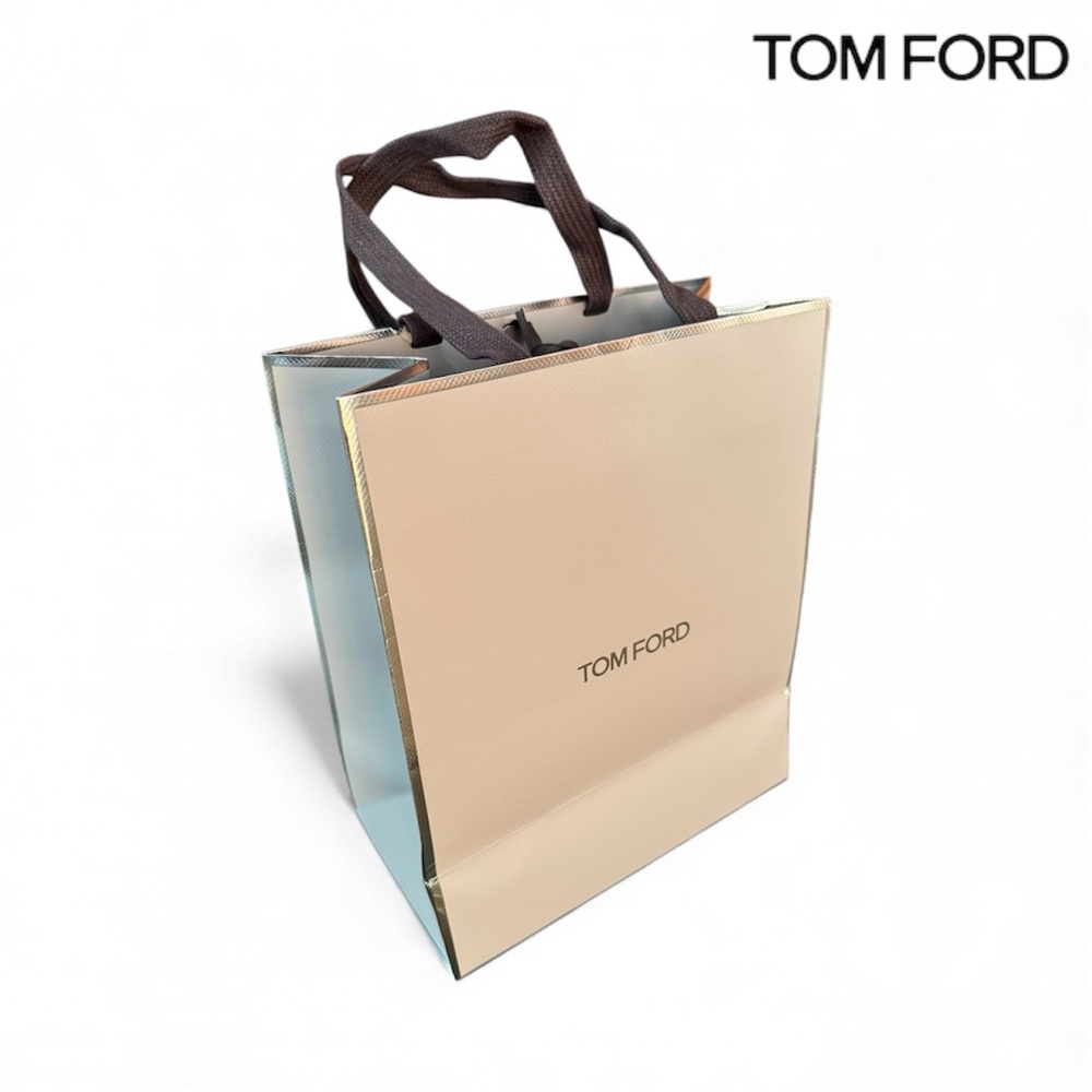 Tom Ford Grey Silver/Grey Gift Shopping Paper Tote Bag - Picture 5 of 6